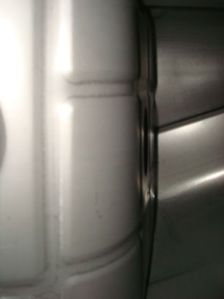 Right of the baffle.