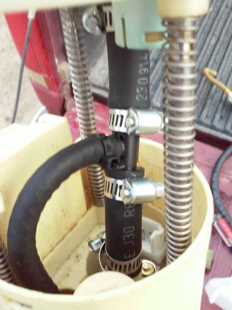 Connected the 3/16 hose the the tee.
