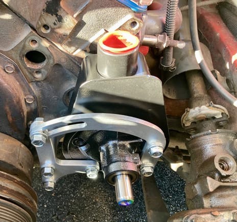 Power Steering Pump $39.68, Power Steering Pump Bracket $0.00. Not pictured are the Power Steering Pump Pulley $0.00, Power Steering Pressure Line $24.24, Power Steering Reservoir Cap $X.XX, Power Steering Return Line