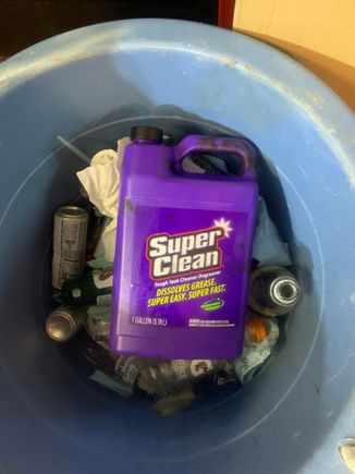 Super strong 10-15 minutes filling runner tubes and rinse, spotless. From autozone