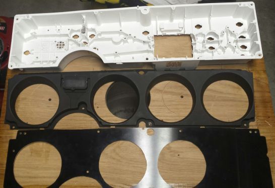 stock cluster housing and plastic gauge mount