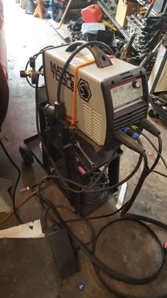 This is the tig welder i ended up buying for when i start the roll cage its a 200amp ac/dc so it will be good for aluminum too when i get to the point of innercooler piping ect. Still in the learning phase for now only tig welded once before i got this lol... and yes i got shafted buying a welder from matco so please dont bring it up lol it still hurts...