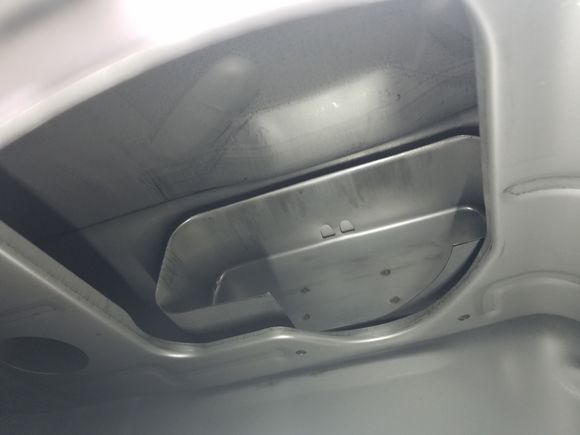 Baffling installed at the rear of the tank for FI cars
