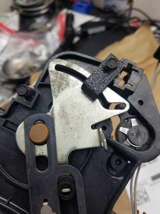 Small piece of ABS to hold the vent control plate in place, thereby preventing the diverter pin from falling out of the slot.