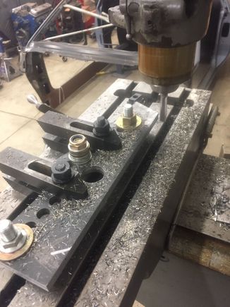 Bought some new 4 link brackets, they were laser cut,  but the holes were sloppy, so I made my own!!!