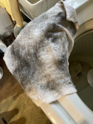 I got this puc for now…This was a brand new towel and this was all the crap that cane iff the steering wheel and shifter from the previous owner 