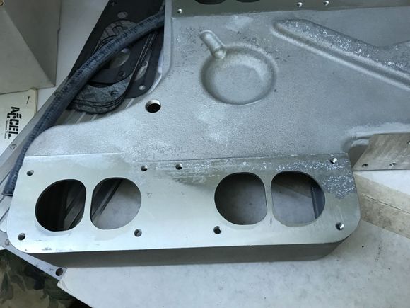 This photo shows the only place that the manifold isn't quite pristine.  Shouldn't impact sealing at all.