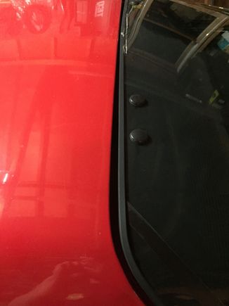 Driver side hinge area