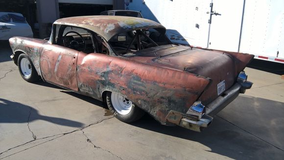 Another reason to not get crazy on the csmaro. My dad and i are semi restoring this vintage 57 chevy late model.