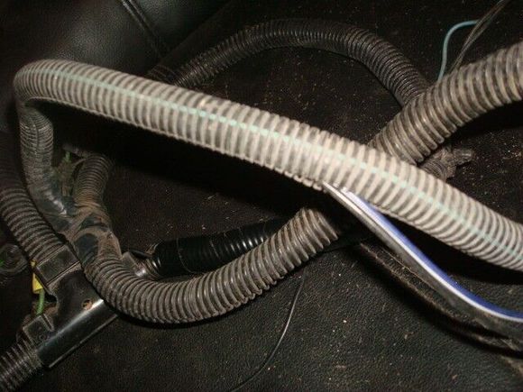 Blue/white wires as part of my harness that are not in the other. Thev GM service manual shows this to be the fog light wiring.