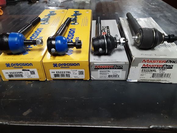 Lineup of new tie rods