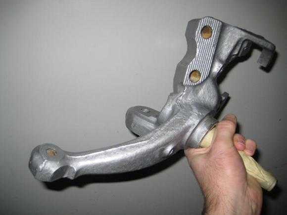 Sandblasted, painted with KBS silver color, same as control arms.