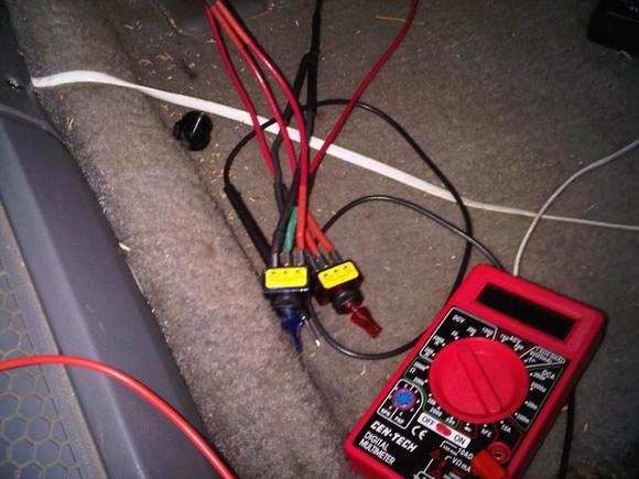 Toggle switches for the halos - one for low (red) and one for high (blue)