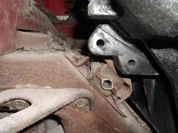 Motor mount location.