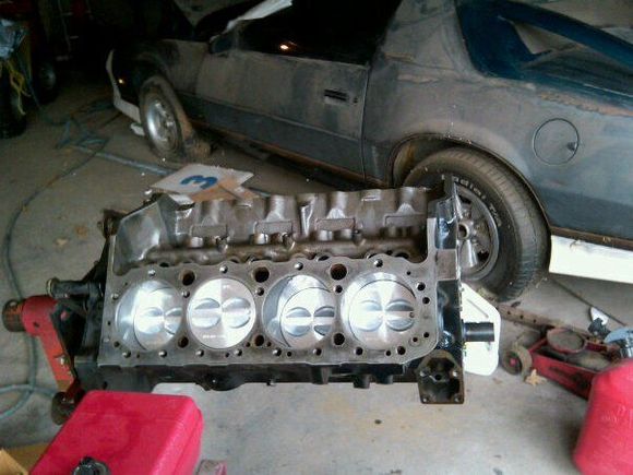 Getting the engine built. 
There she is in the background.