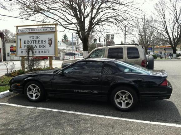 April 20, 2013 - Tom &amp; Me bring home the IROC-Z for the first time, my Jeep in back.