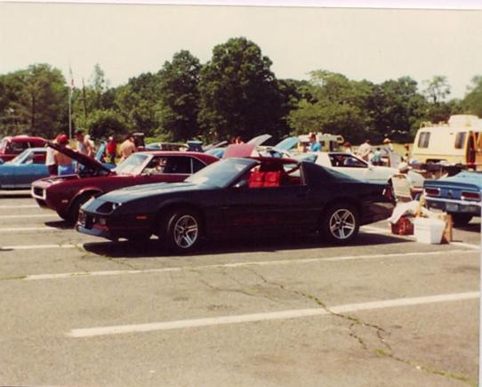 1985 - My brand new, factory custom ordered 5-Speed IROC-Z at the New Jersey Mustang Club Show.