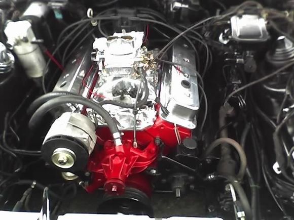 my camaro engine 350 v8 with headers aluminum intake aluminum value covers 4 chamber carb 3 inch duel exaust