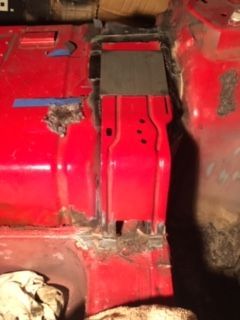 Passenger side top skin will be welded in next, then 6" x 6" plate.