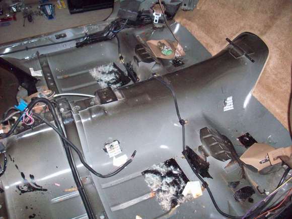 checking the floor pans for rust