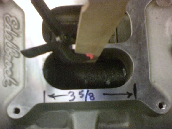 Plenum oval measures 3+5/8" long