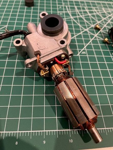 Armature engaged to show fitment