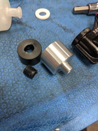 I immediately  broke the Delrin adapter because I can't do simple addition and made the CB only about 10 thou shallower than the whole piece. 2 hours on the lathe wasted. I remade it out of 2011-T3 alum. I love free machining aluminum. Any easy to machine material actually.