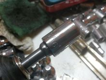 same socket after a quick spin around inside the scotchbright ah a 7/16 goes in with several others lol