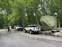 The famous landmark, Frog Rock. Ashford CT.