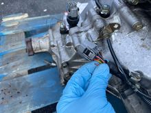Cut wire, smashed connector.