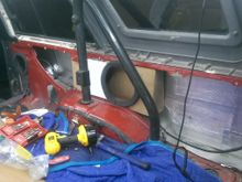 Installed in place, lined up with the already fabbed sided panel