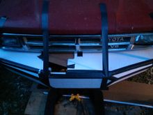 cutout is for the Warn 8274 to stick up through the bumper.  Hopefully I won't have to cut the grille, or at least that's the current plan