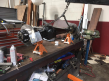 The kit also included an axle "rebuild" kit, wheel bearings, steering bearings, all the seals, new rotors, and a 3/8" plate you have to weld to the driver side spring pad.