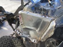 In the end I just wanted a flush surface at the firewall with no overhanges to get hooked on or bent during any future drivetrain removal.