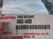 this is a PN for the new ground wire.  simply remove the existing wire, and replace it with the new one which has an extra wire for the control stick.  