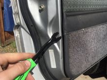 use a flat bar or trim tool so you dont crack your door panels
