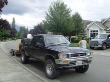 hauling my small trailer