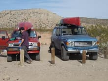 &quot;The Border Runner&quot; and my brother's Landcruiser &quot;Rusty&quot;