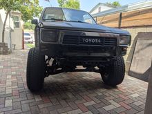 Then few more hours the pickup looked like this (Stock parts from 4runner installed on pickup)