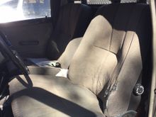 Volvo 240 seats, fit perfect, just sat on a 1"x1" steel block: seats very comfortable and adjustable, tho not much extra room in this cab.