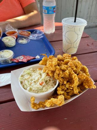 Eat clams. Awesome food, deathly slow service.