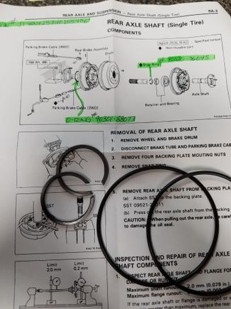 Time to get back to my bearing/seal job.

Picked up the O rings and Snap Rings from the dealer today. O rings were around $9 each and snap rings around $4 each. I'm only doing one side at the moment, but might as well have the other ones on hand.

Almost ready to start cleaning parts and reassembling. 