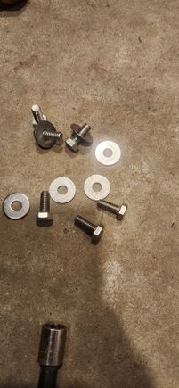 When i took the gas tank out it only had 3 of the 6 bolts holding it up. Instead of mox matching i bought new stainless bolts and washers for it. The factory thread for these is M8x1.25