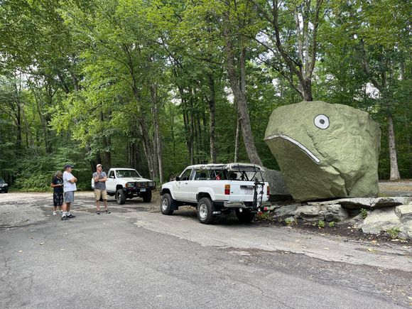 The famous landmark, Frog Rock. Ashford CT.