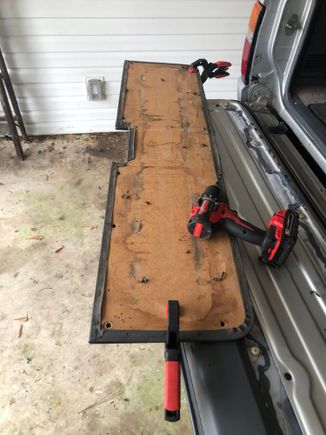 Lined up old and new and drilled 1/4” holes 