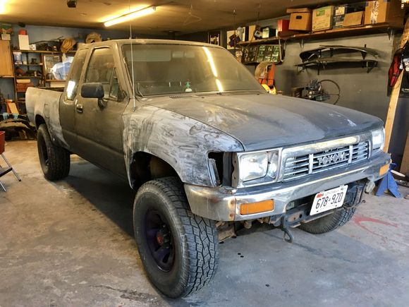 Prepped to freshen up, lots of scratches, left the dent in but found no rust!!!