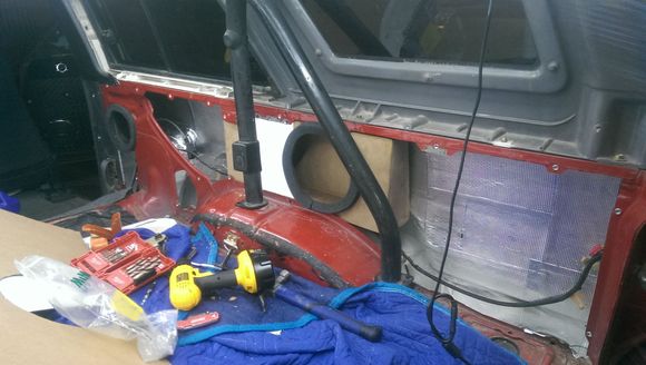 Installed in place, lined up with the already fabbed sided panel