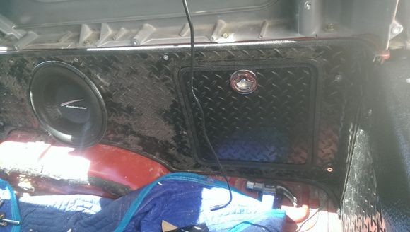 rear cargo panel door with fancy boat hatch (doesn't have the lock installed yet, and I didn't get the locking boat latch as I wanted all of the locks to work with the Toyota ignition key, so I picked up several lock kits and will have the pins changed to my key)