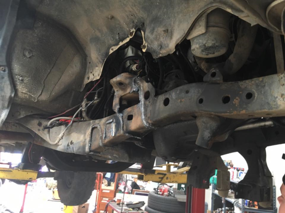 used a cut off torch to remove the remaining IFS brackets