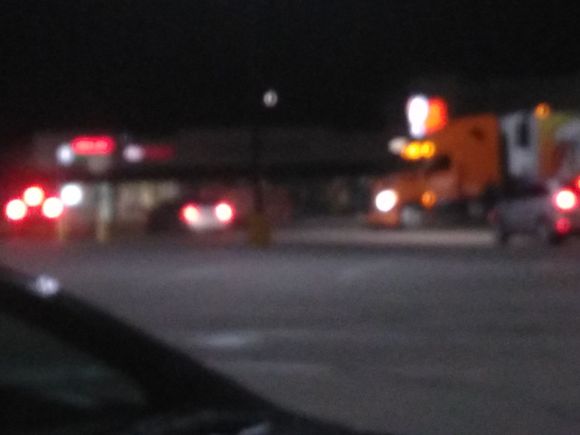 Sorry its blurry but thats a loaded semi being pulled by a LC =D